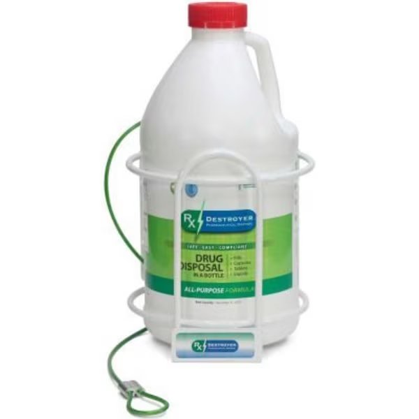 Rx Destroyer 64 oz Bottle Mount w/ Security Cable, Each, Gec, Mfr#: RX64WALLSEC